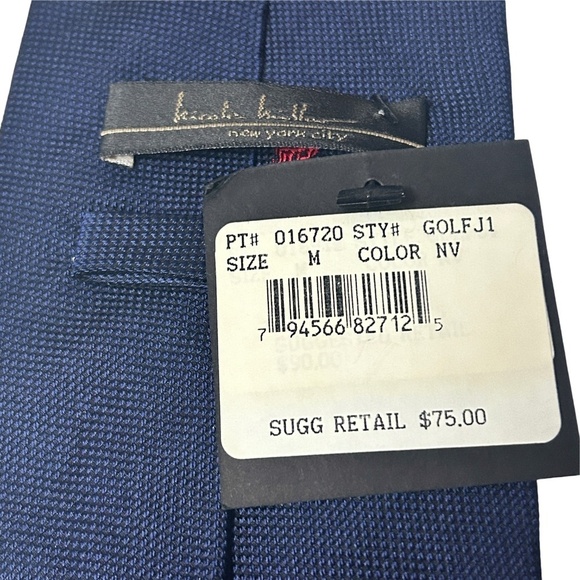Nicole Miller NYC Neck Tie Textured Silk Luxury Golf Motif Y2K NOS NWT Made USA - Picture 6 of 12